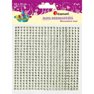 Taśma ozdobna Craft-Fun Series mata 12x12cm z kryształkami złota Titanum (PJ651)