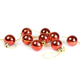 Bombki mini 9szt., 3cm czerwone plastik Arpex (BN6158CZE-4788)