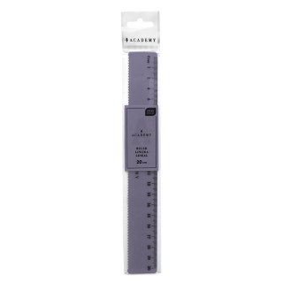 Linijka ACADEMY KOLOROWA 20cm Interdruk