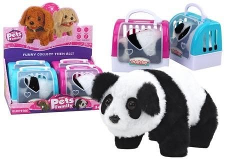 Pluszak interaktywny panda w transporterze Lean (17613)