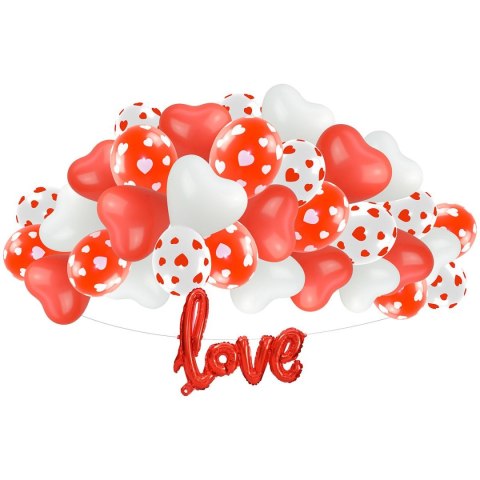 Balon gumowy Zestaw walentynkowy Love - 34 elementy mix Arpex (KB4291)