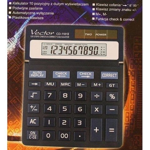 Kalkulator na biurko cd-1181 Vector (KAV CD-1181II)