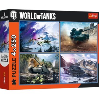 Puzzle Wielka bitwa czołgów 4x250 el. Trefl (13347)