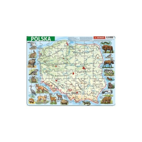 Puzzle Polska afizyczna Demart