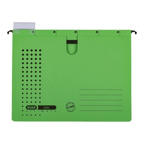 Skoroszyt Chic Ultimate wiszący A4 zielony karton 240g Elba (100552096)