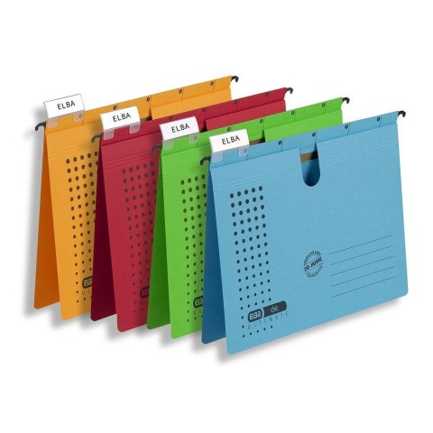 Skoroszyt Chic Ultimate wiszący A4 zielony karton 240g Elba (100552096)