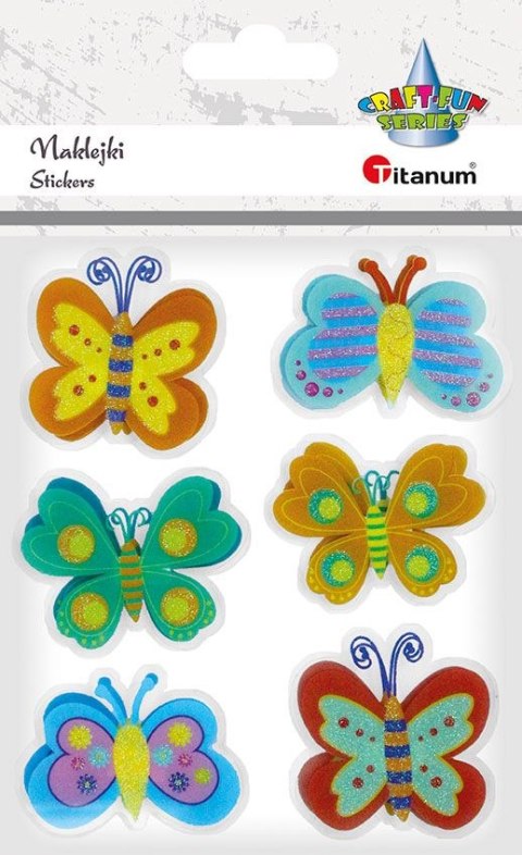 Naklejka (nalepka) Craft-Fun Series foliowa motyle Titanum (BLY01)