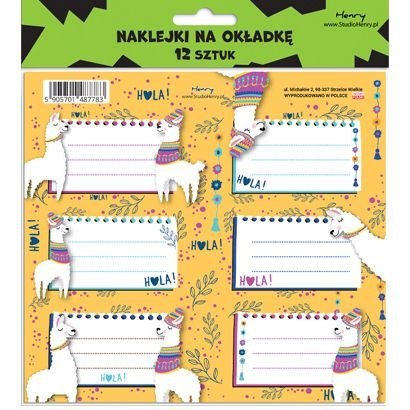 Naklejka na zeszyt 2 Lamy Henry (5905701487783)