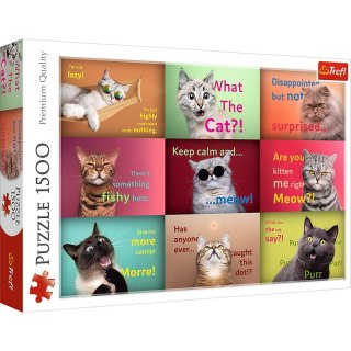 Puzzle Zabawne kocie portrety 1500 el. Trefl (26212)