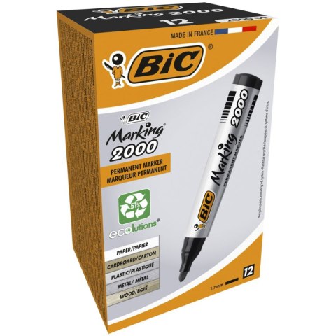 Marker permanentny Marking 2000 wkład czarny 1,5mm okrągła końcówka Bic (8209153)