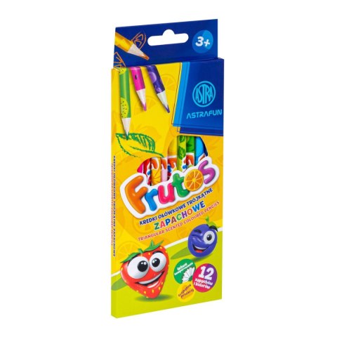 Kredki ołówkowe zapachowe trójkątne 312024002 12 kol. Astra Fun