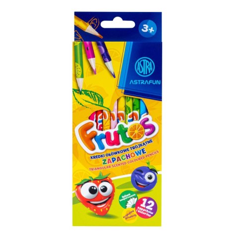 Kredki ołówkowe zapachowe trójkątne 312024002 12 kol. Astra Fun