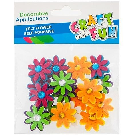Ozdoba filcowa 16 szt Craft with Fun (439261)