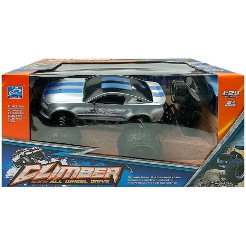 Samochód Zdalnie Sterowane R/C 6.5 km/h Wysokie Koła Srebrne Lean (6662)