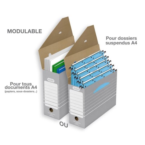 Pudło archiwizacyjne A4 szary karton [mm:] 440x540x 6 Elba (100333274)