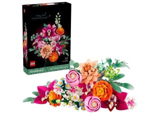 Klocki konstrukcyjne Botanicals Piękny bukiet różowych kwiatów Lego (10342)