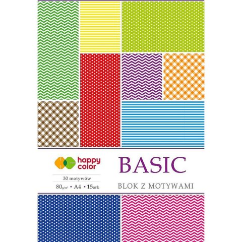 Zeszyt papierów kolorowych A4 80g 15k Happy Color (HA 3808 2030-A)