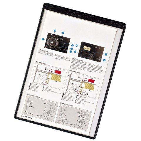 Magnetyczny panel prezentacyjny A4 Tarifold 5 szt. kolor czarny
