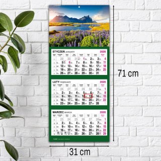 Kalendarz ścienny GÓRY 310mm x 790mm Press