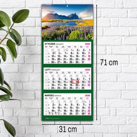 Kalendarz ścienny GÓRY 310mm x 790mm Press