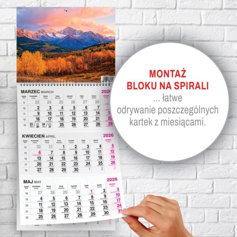 Kalendarz ścienny GÓRY 310mm x 790mm Press