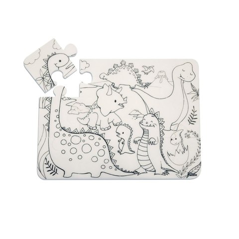 Puzzle DINOZAURY 25x19cm 12 el 12 el. Strigo (BIAŁE)