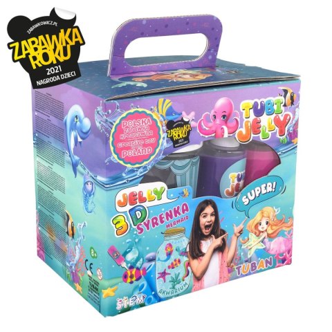 Zestaw kreatywny TUBI JELLY 6 KOLORÓW + MAŁE AKWARIUM SYRENKA Tuban (TU 3330)