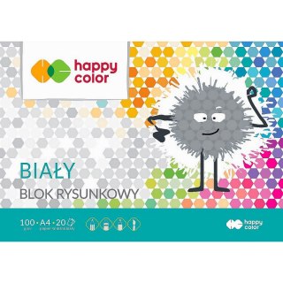 Blok rysunkowy A4 biały 100g 20k [mm:] 210x297 Happy Color (HA 3710 2030-0)