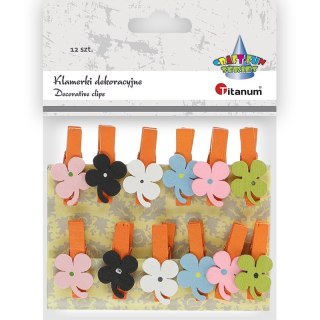 Ozdoba drewniana Craft-Fun Series klamerki kwiatki Titanum (C708)