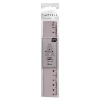 Linijka ACADEMY KOLOROWA 15cm Interdruk