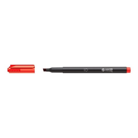 Marker permanentny czerwony wkład czerwony 1-3mm ścięta końcówka Memobe (MM253-05)