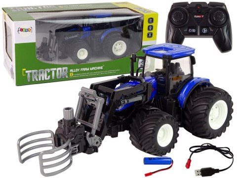 Traktor Zdalnie Sterowany z Chwytnikiem Niebieski Lean (13348)