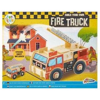 Zestaw kreatywny dla dzieci pojazd drewniany straż pożarna Grafix