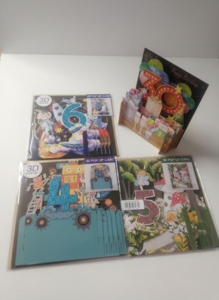 Kartka składana 3D kwadratry kw Ab Card (5905937481661)