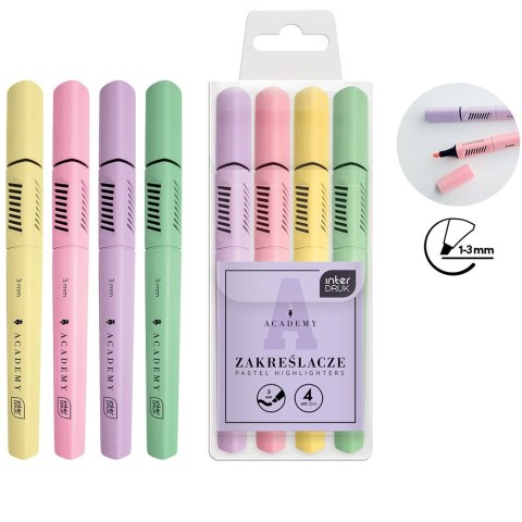 Zakreślacz PASTEL 5902277350039 wkład mix 1,0-3,0mm Interdruk (4KOL)