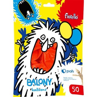 Balon gumowy metaliczny czerwony 12cal Fiorello (170-2634)