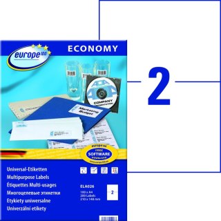 Etykieta samoprzylepna Economy Europe100 A4 biały [mm:] 210x148,5 Avery Zweckform (ELA026)