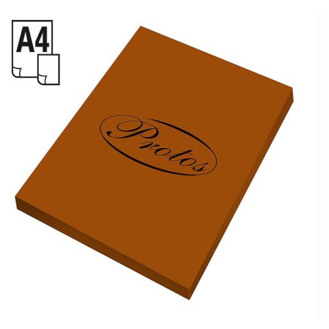 Papier kolorowy A4 brązowy 50k. 160g Protos
