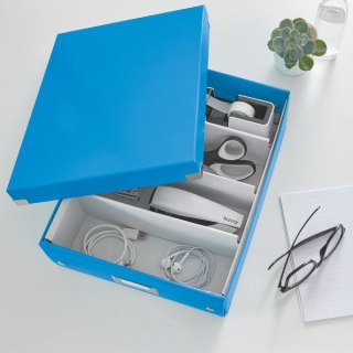 Pudło archiwizacyjne Click & Store z przegródkami A4 niebieski karton [mm:] 280x100x 370 Leitz (60580036)