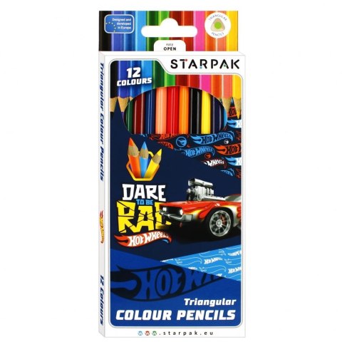 Kredki ołówkowe Hot Wheels St 12 kol. Starpak (490887)