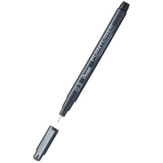 Cienkopis POINTLINER wkład czarny 0,3mm 1kol. Pentel (S20P-3A)