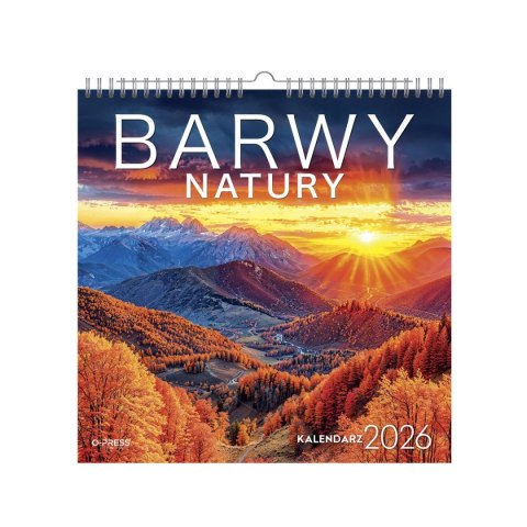 Kalendarz ścienny BARWY NATURY 33x33 330mm x 330mm Press