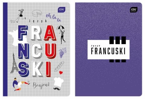 Zeszyt tematyczny j.francuski A5 60k. krata Interdruk (ZE60FRA)