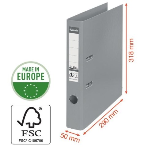 Segregator dźwigniowy No.1 Power A4 50mm szary Esselte (811480)