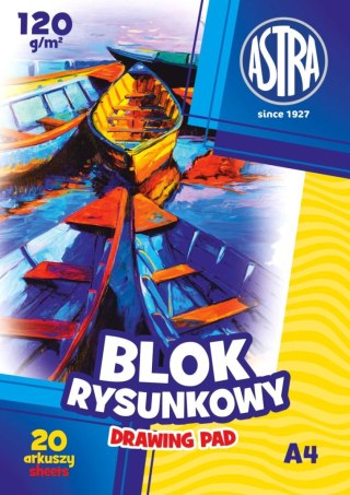 Blok rysunkowy A4 biały 120g 20k Class Investment