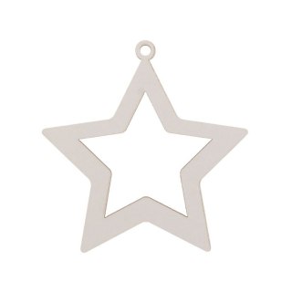 Bombki Gwiazdka 6 drewniana Sadpex (DCH63b)