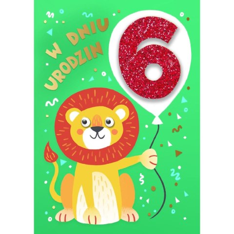 Kartka składana Cyferki brokatowe B6 [mm:] 120x170 Art Nuvo (5902973358629)