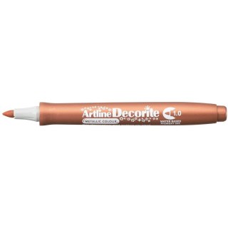 Marker permanentny metaliczny decorite wkład brązowy 1,0mm pędzelek końcówka Artline (AR-033 6 8)