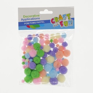 Pompony pompony pastelowe pastelowy Craft Fun (402516)