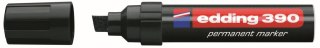 Marker permanentny wkład czarny 4,0-12,0mm ścięta końcówka Edding (390)